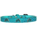 Mirage Pet Products Dolphin Widget Croc Dog CollarTurquoise Size 16 720-20 TQC16